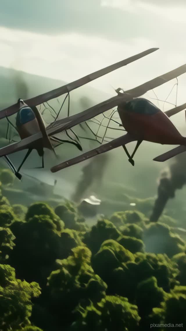 Skies Above Emerald Hell - War & Military AI stock